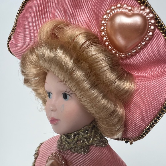 Lot 3 Vintage Kurt S Adler Victorian Porcelain Doll Christmas Ornaments Mauve - Picture 10 of 16